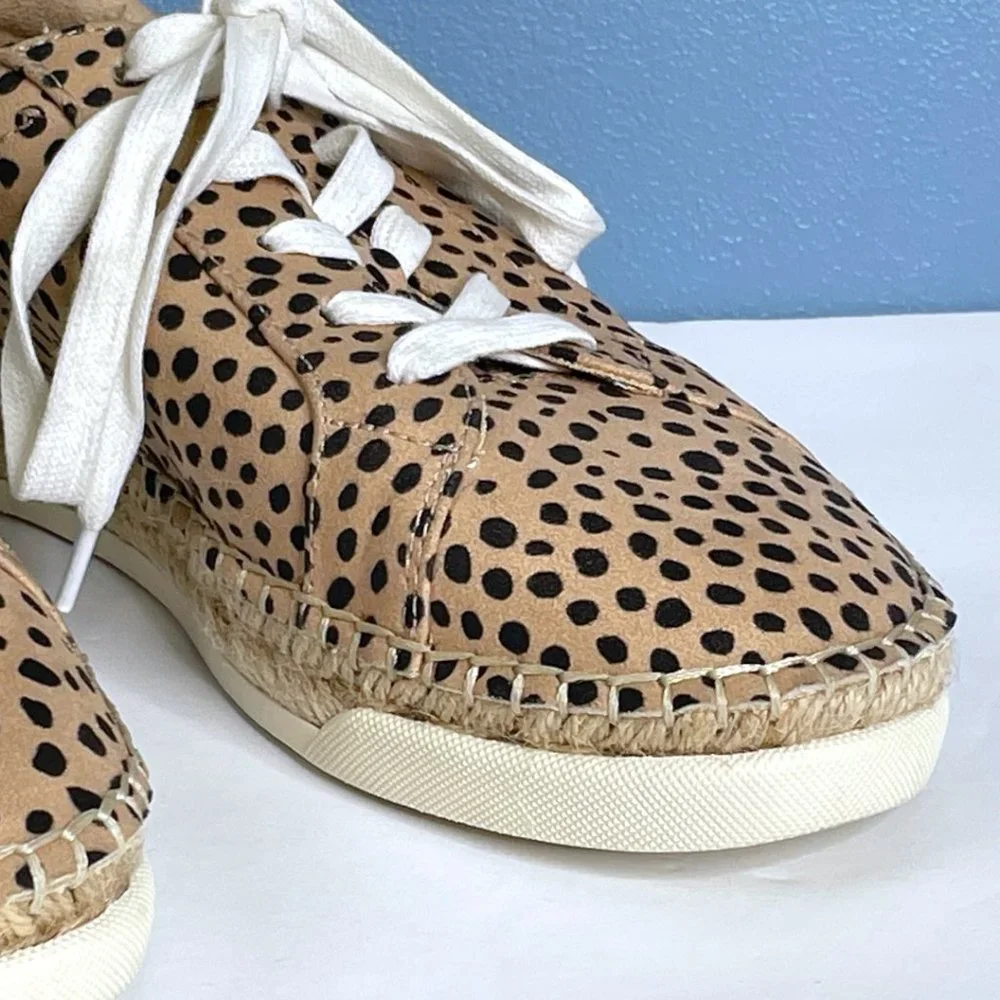 Universal‎ Thread Womens Shaelyn Espadrille Shoes Size 8 Leopard Print Lace Up